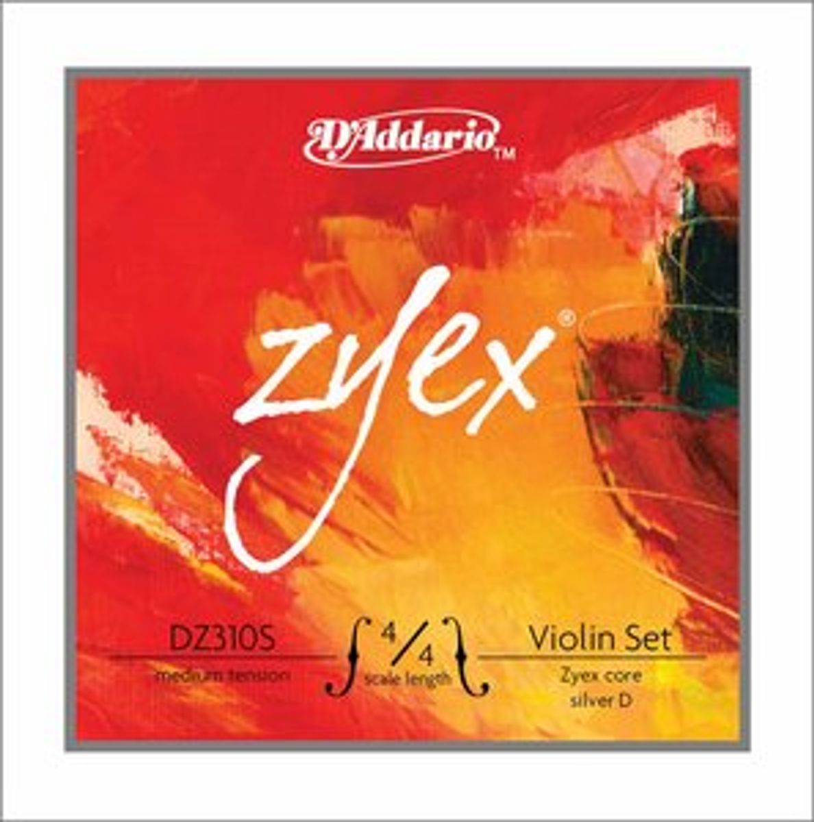 DADDARIO Zyex Strengesett for Fiolin Silver D DZ310S 4/4M